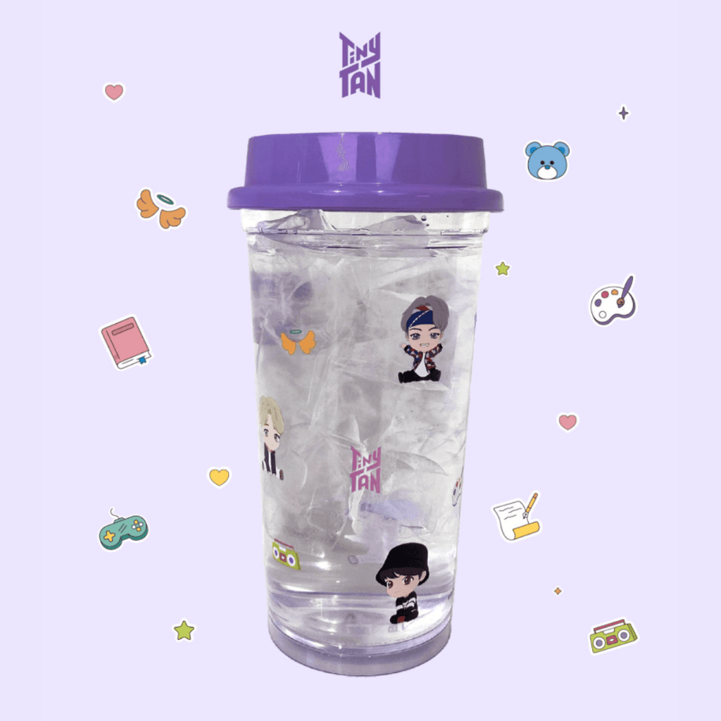 [NEW] BTS Pop-Up House of BTS Reusable pink tumbler