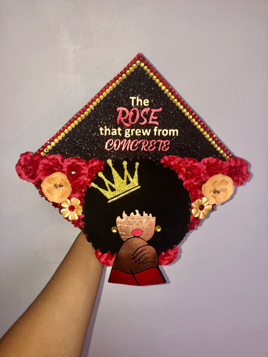 Custom Grad cap topper – Cynthia's paper flowers