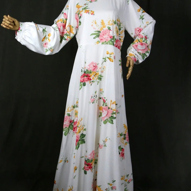 Ivory Escala Floral Anha Maxi Dress