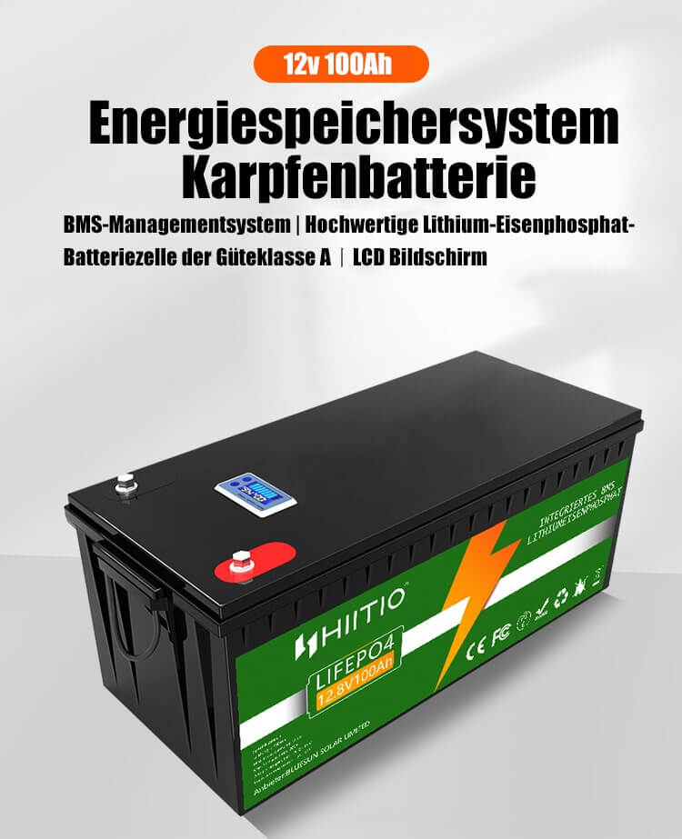 HIITIO 12.8V 100Ah LiFePO4 Battery