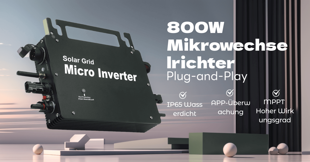 GTB 800W MPPT Solar Wechselrichter Grid Tie Micro Inverter App Steuerung  WIFI