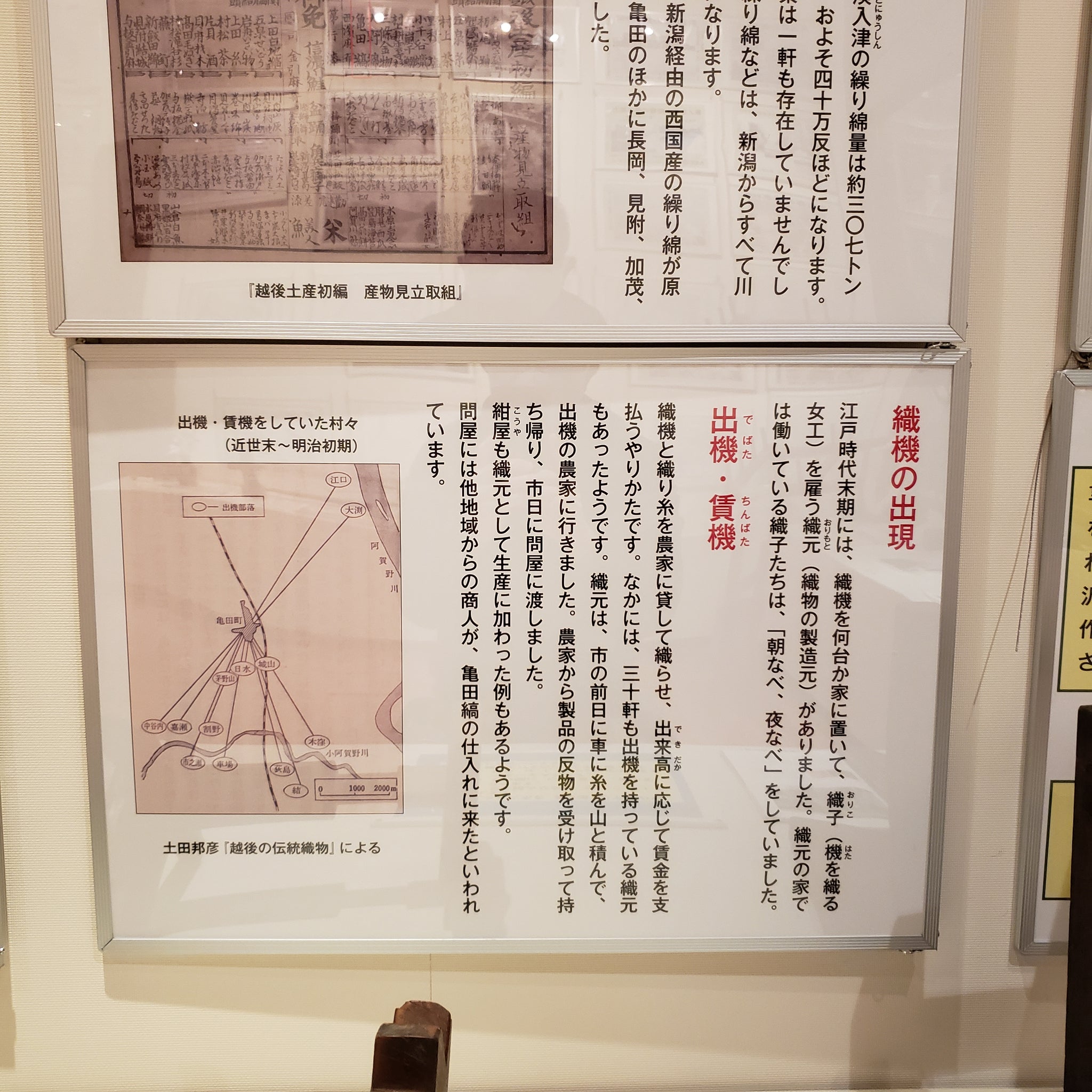  亀田縞の歴史　織機の出現