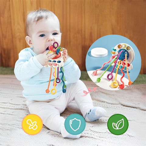 Jouets sensoriels pour bébés, jouets ovnis en silicone de qualité