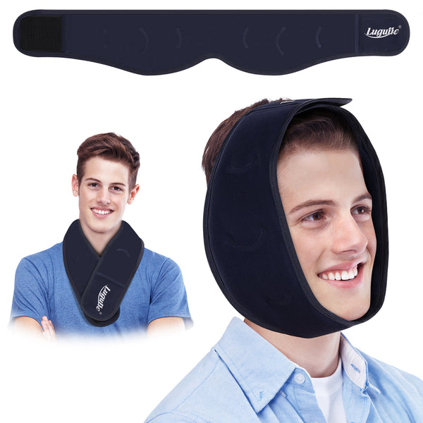 Luguiic Face Ice Pack Adjustable Hot and Cold (Black)
