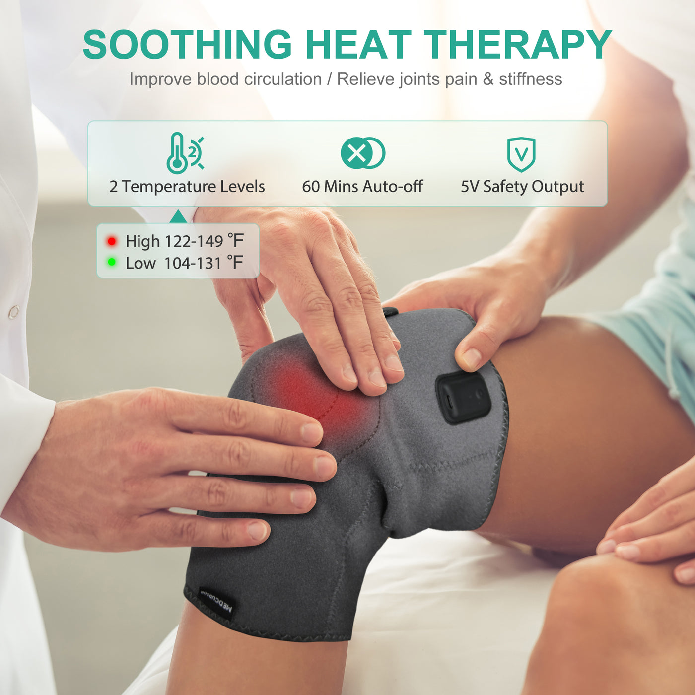 Medcursor Knee Brace Heating Pad Wrap