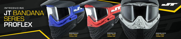 JT Proflex LE Bandana Red w/ Clear & Smoke Lenses - Time 2 Paintball