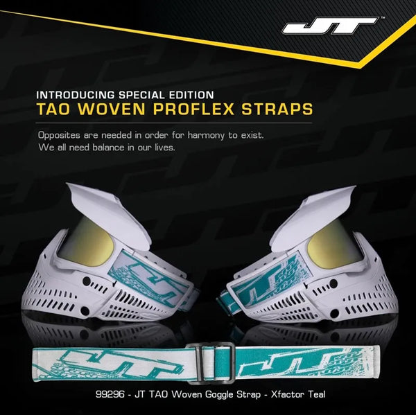 JT Spectra Proflex Parts - TAO Woven Goggle Strap X Factor Teal - Time 2  Paintball