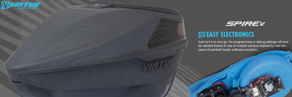 Virtue Spire V Loader - Stealth Grey - Time 2 Paintball