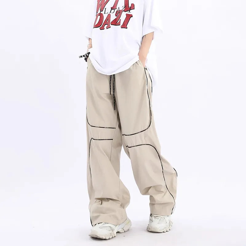 Hip Hop Patchwork Loose Pants - INTOHYPEZONE