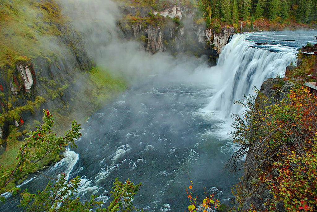 A scenic view of the Mesa Falls