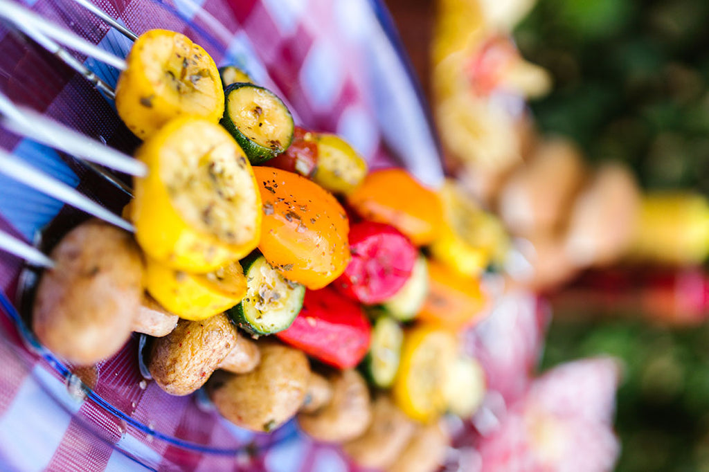 Grilled vegetable skewers