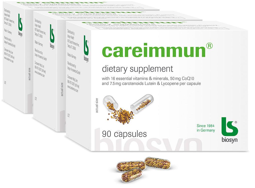 3 boxes of careimmun ina  row and three careimmun capsules