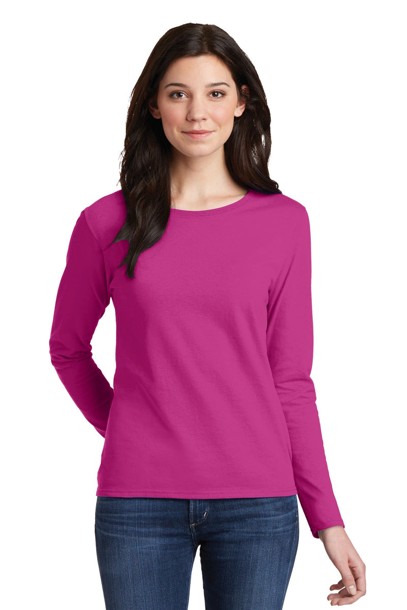 Gildan® Ladies Heavy Cotton™ 100% Cotton Long Sleeve T-Shirt. 5400L ...