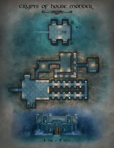 The map of the Crypts of House Monder.