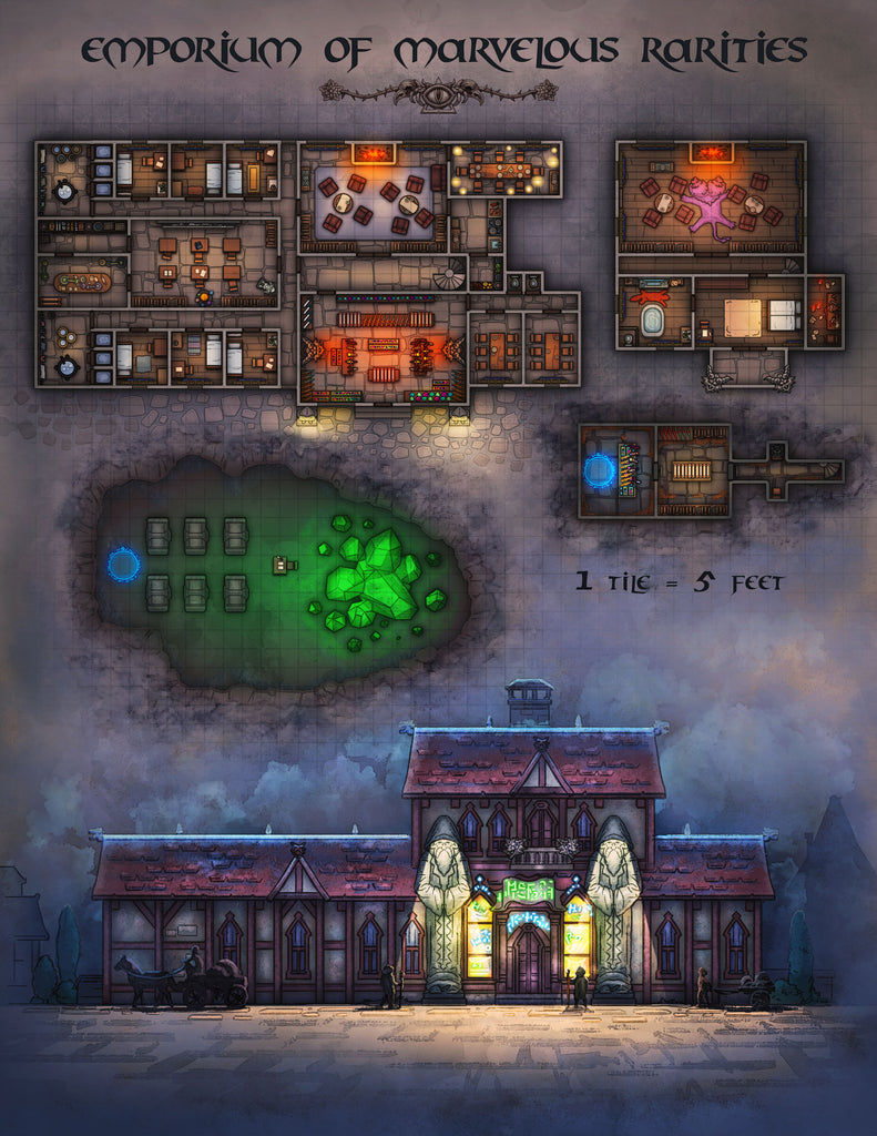 Map of the Emporium of Marvelous Rarities