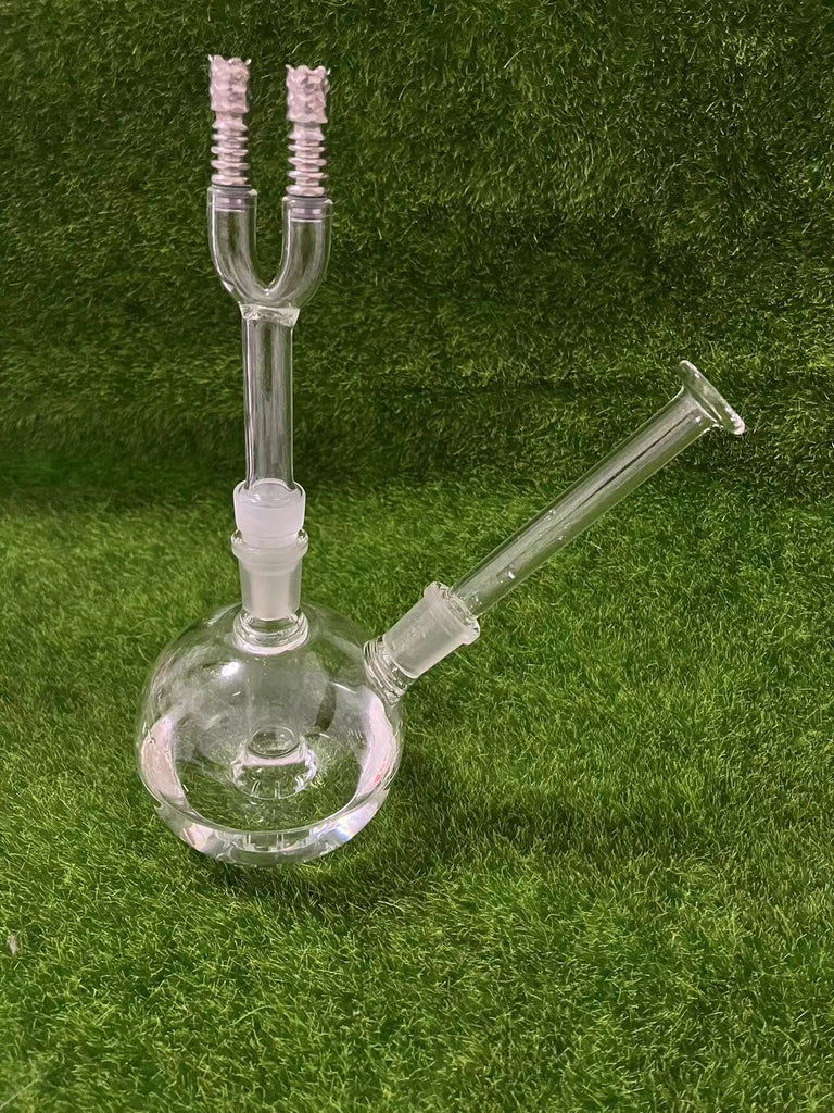 mega globe water pipe bong with dynavap dual adapter glass kti