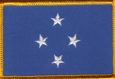 Micronesia Flag Patch - Rectangle