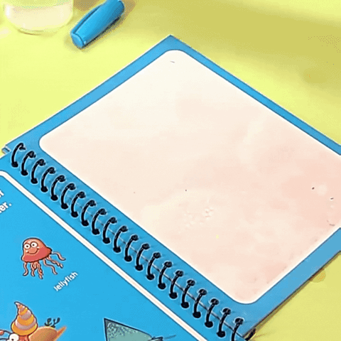 Qiilu Livre de coloriage de l'eau Livre de Dessin à Colorier de l'eau  Magique avec Stylo Jouet Cadeau pour Enfant(Ferme)