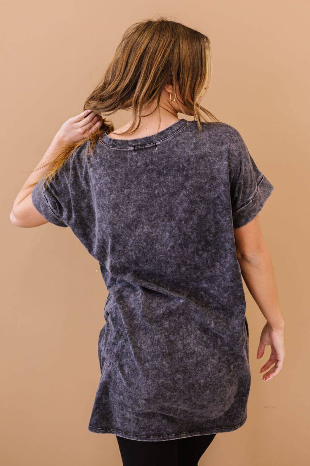 Zenana Memory Lane Full Size Run Mineral Wash Tee - Passion of Essence Boutique