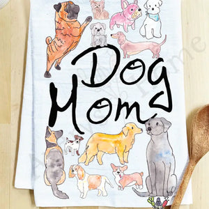 Dog Mom Kitchen Dish Towel - Hanging With the Corgis