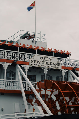 a New Orleans paddle-wheel boat in New Orleans, LA