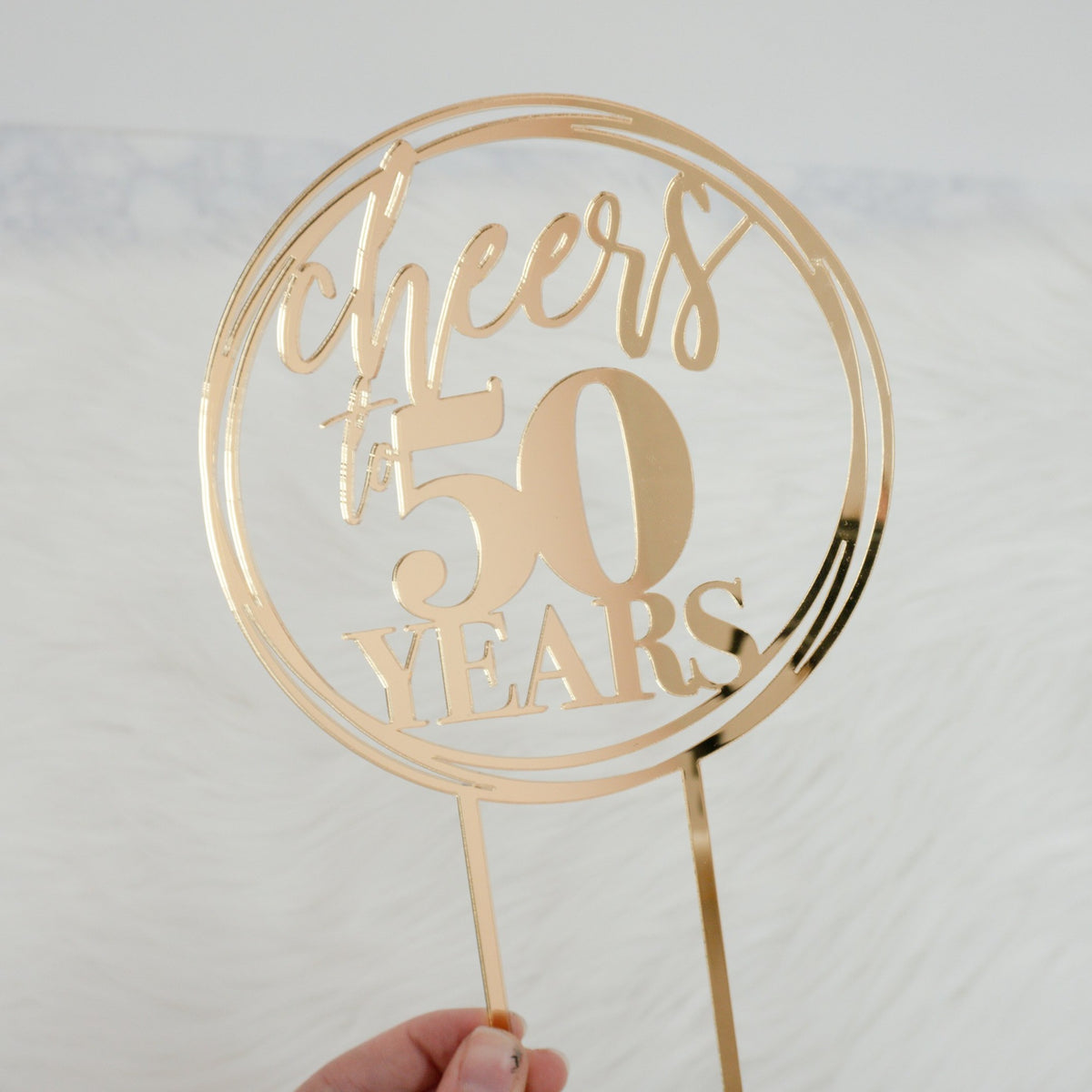 Cheers to 50 Years Cake Topper