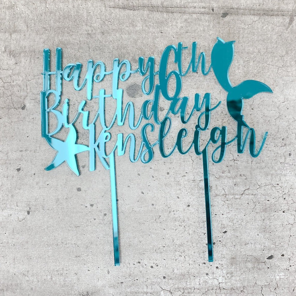 Mermaid Birthday Cake Topper