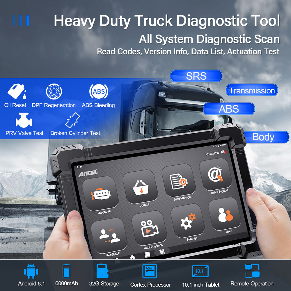 Obd2 Scanner For Heavy Trucks | Ancel