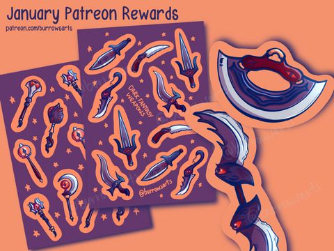 January Patreon Rewards: Dark Fantasy Weapons