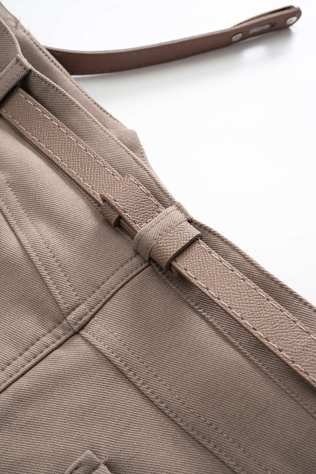 Solid Belted Shorts