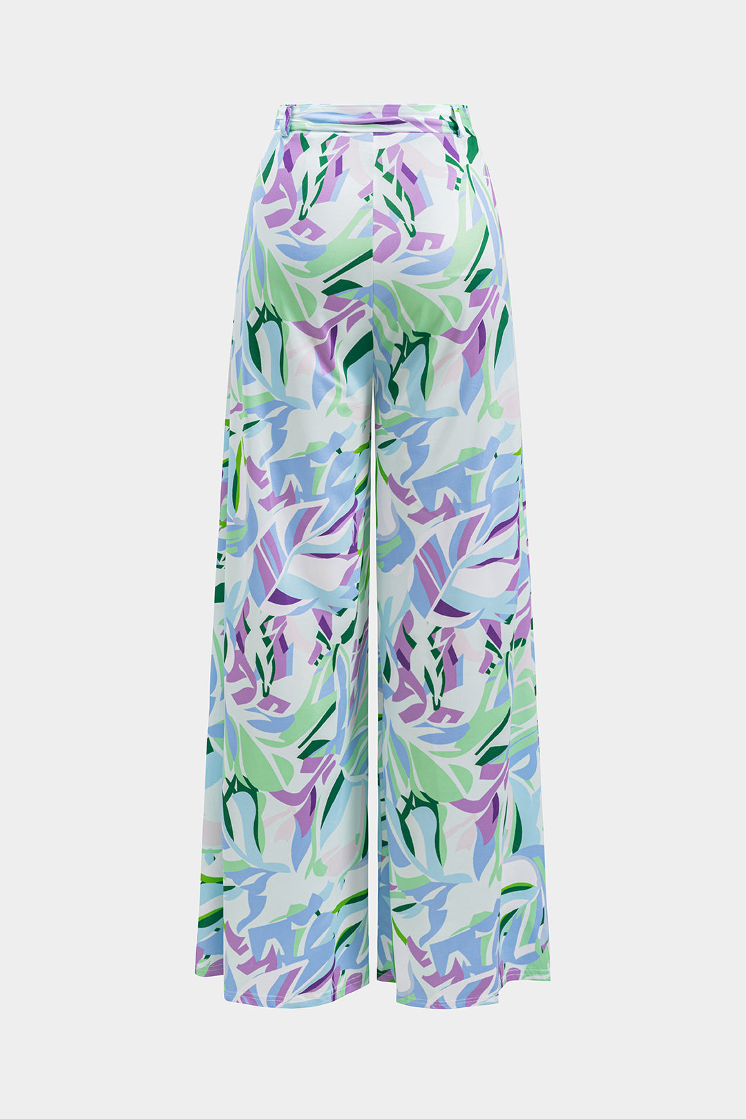 Cut Out  Top And Wide Leg Trousers Set