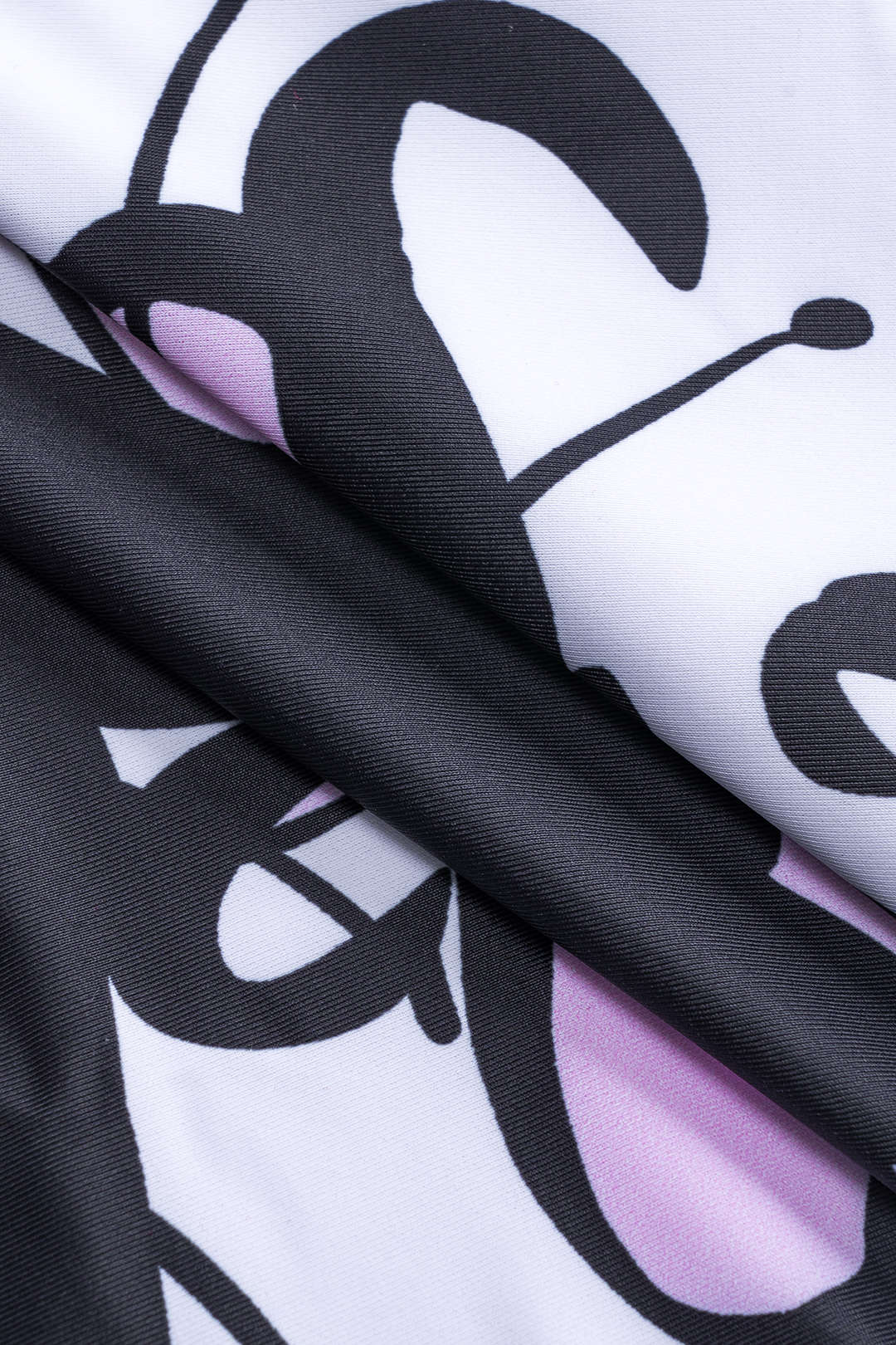 Graffiti Print Twist Knot Asymmetrical Tummy Control One-Piece Swimsuit