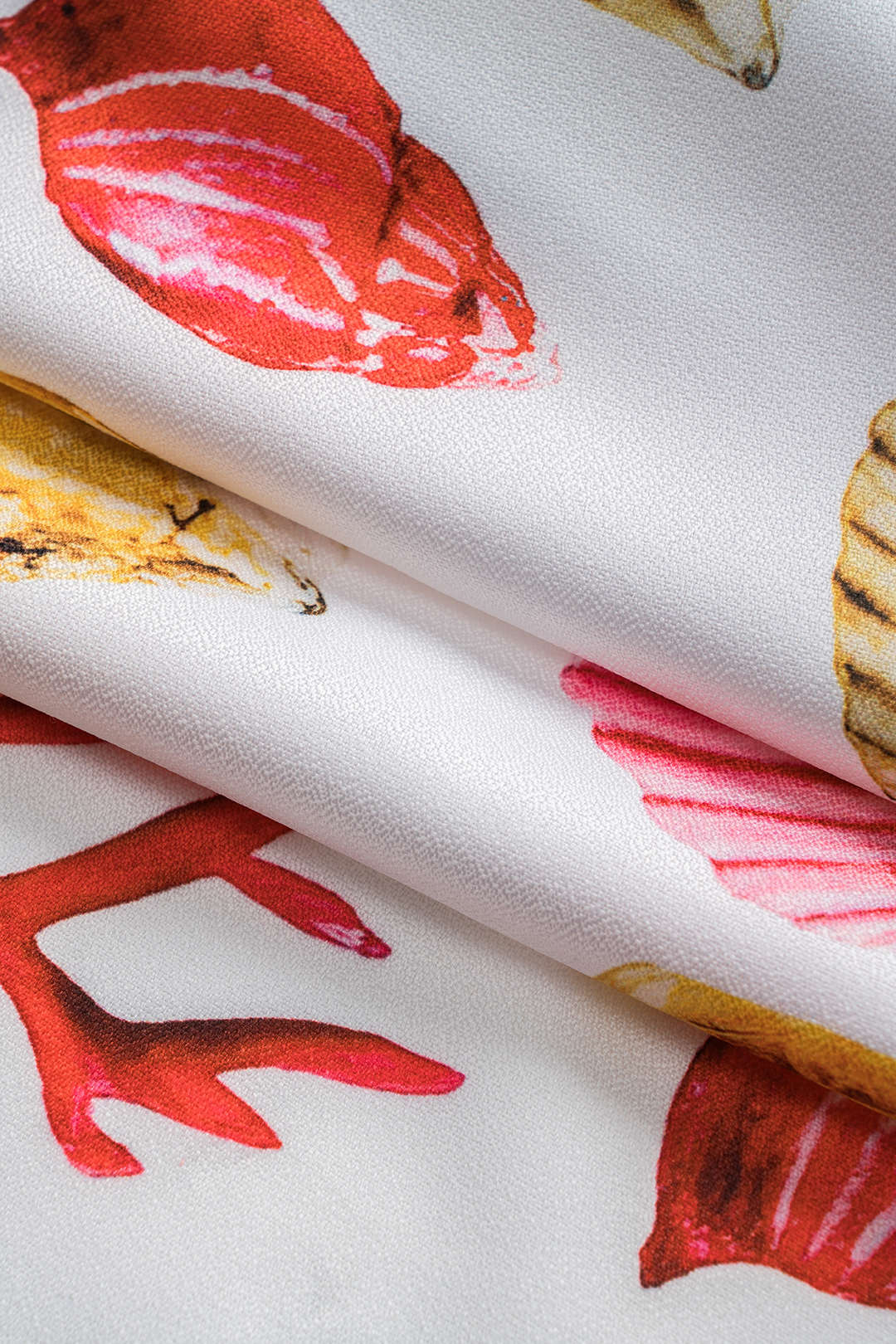 Tropical Print Satin Skirt