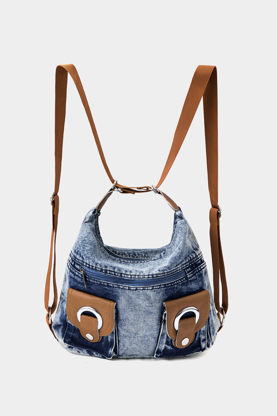 Washed Denim Cross-Body Bag