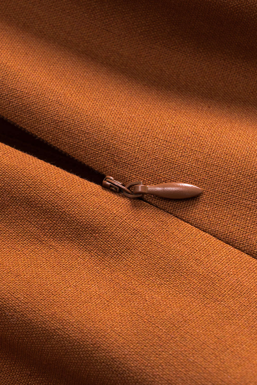 Linen Pleated Zipper Wide Leg Trousers