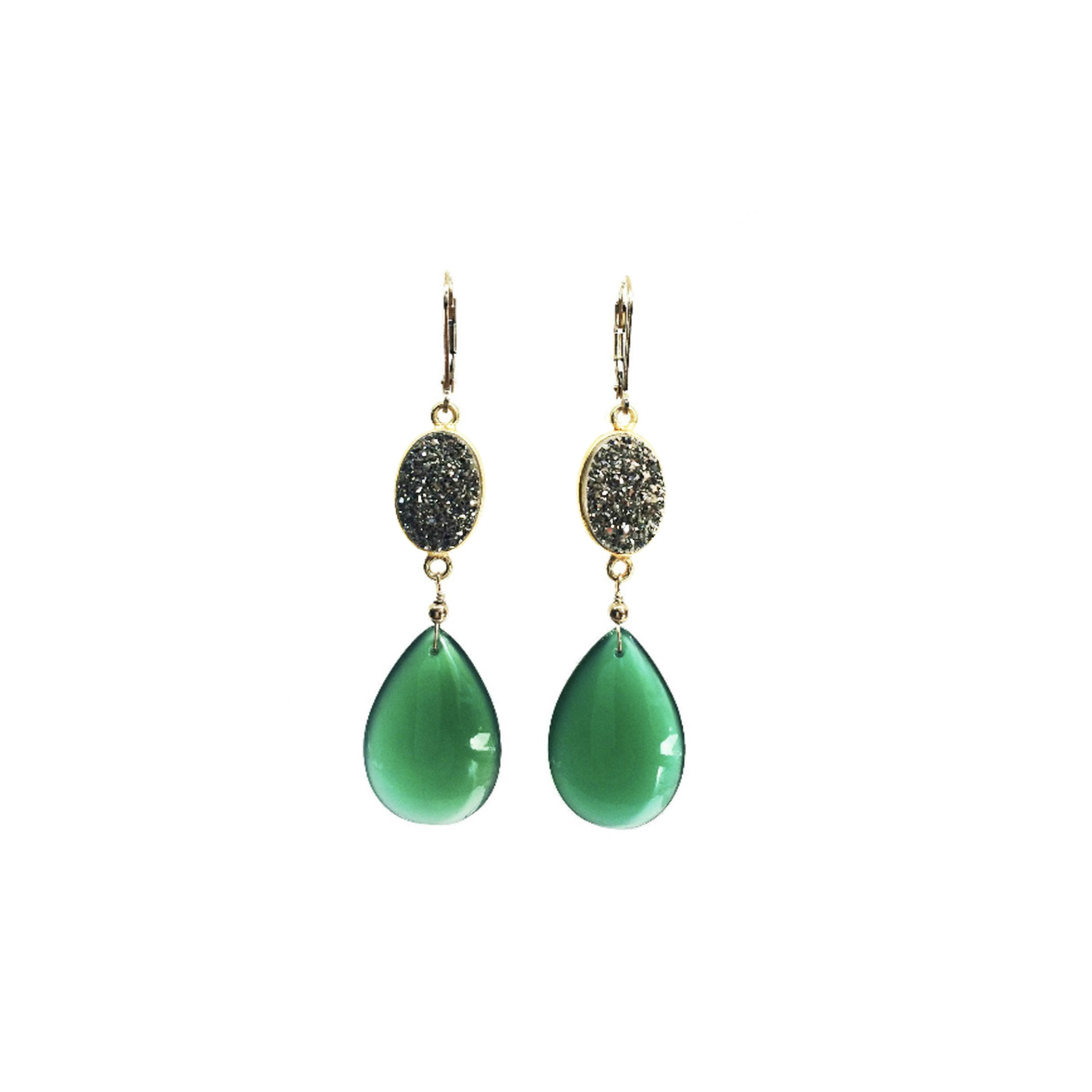 Green Onyx and Druzy