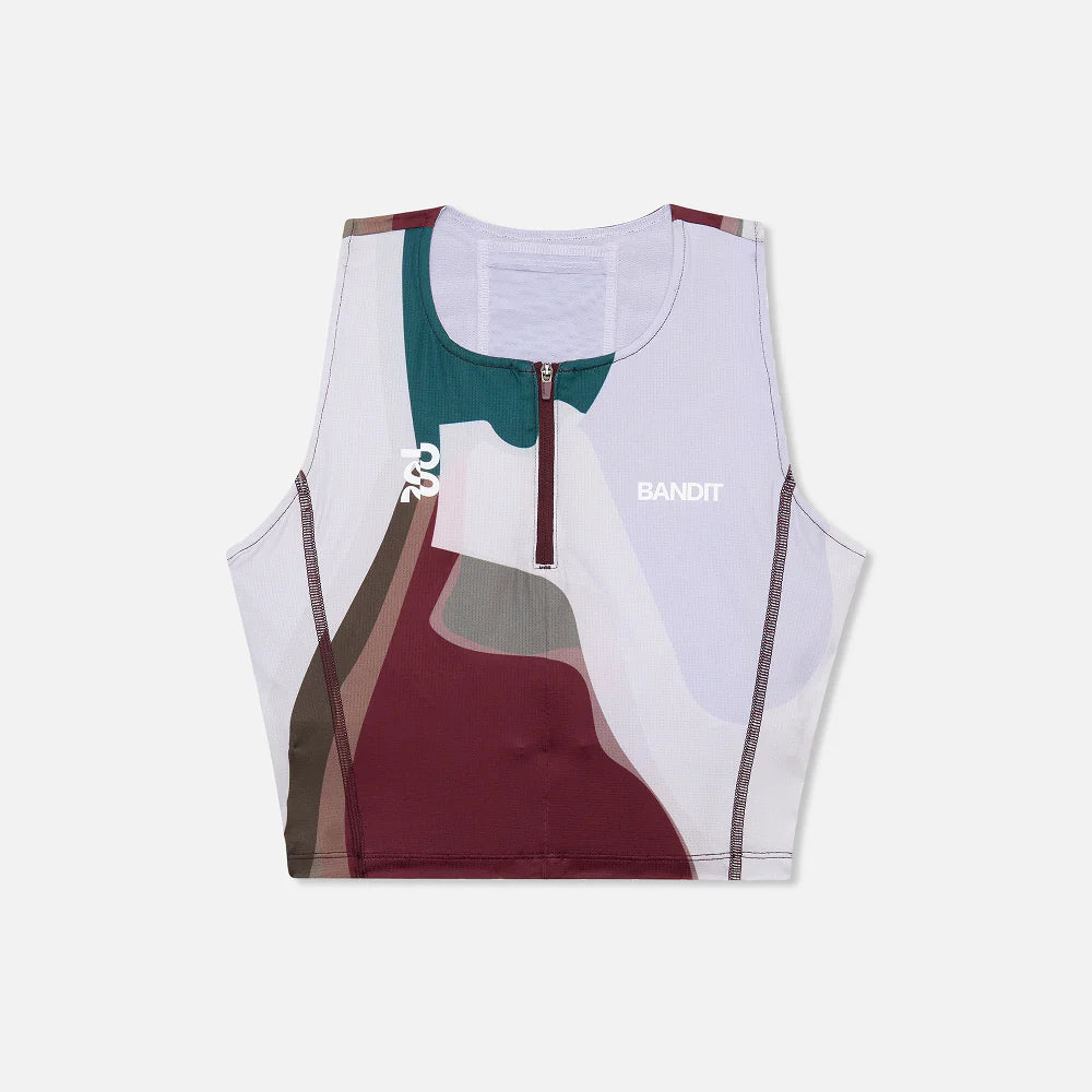 Ares Flex™ Zip Front Race Crop - Landscape Print