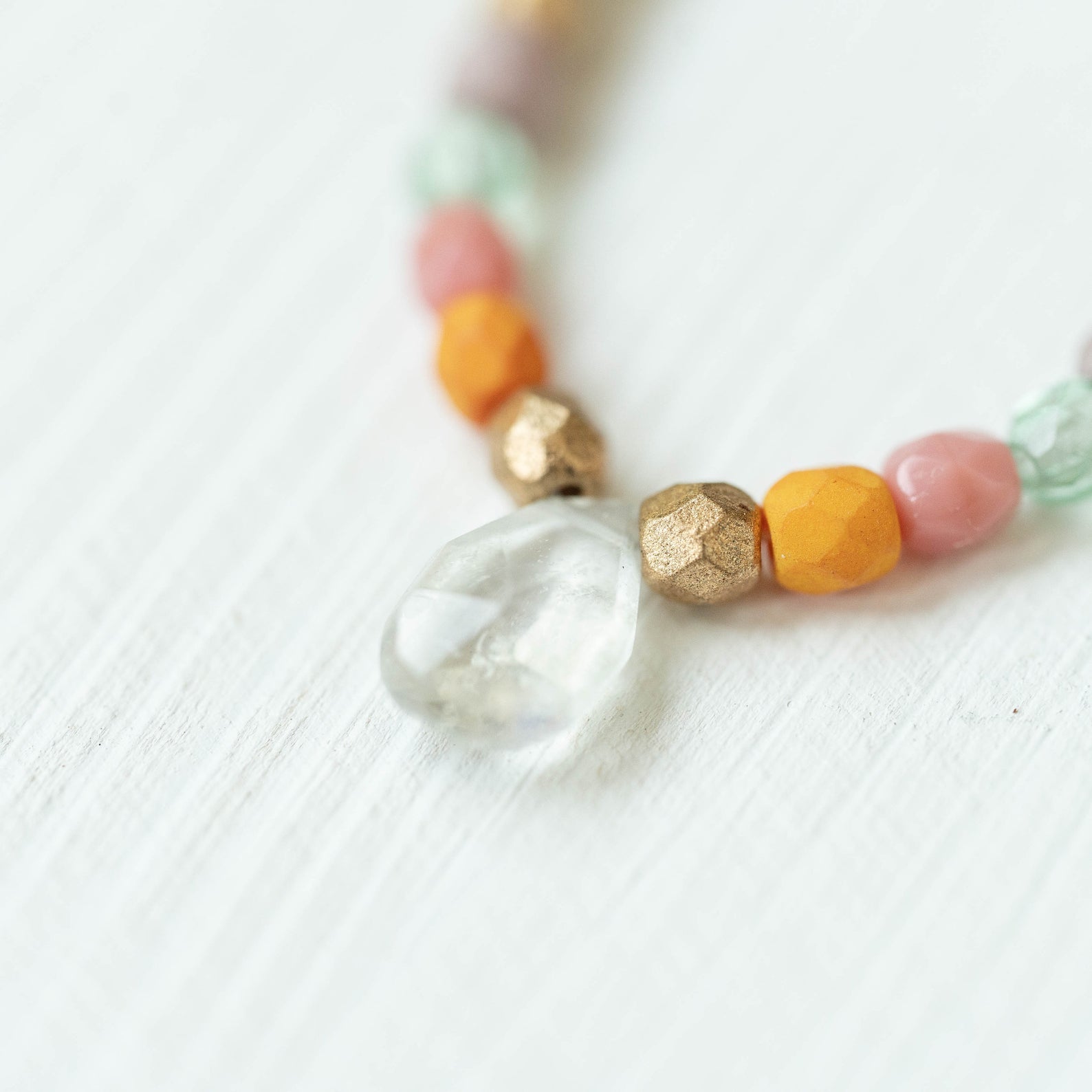 Dainty Pastel Moonstone Necklace