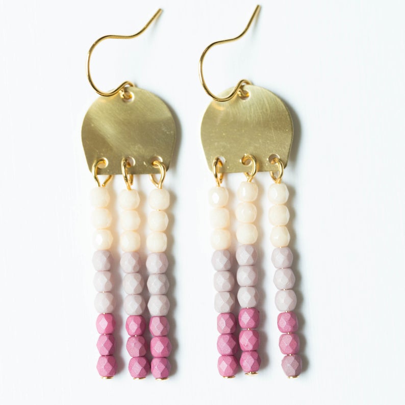 Ombr  Fringe Earrings