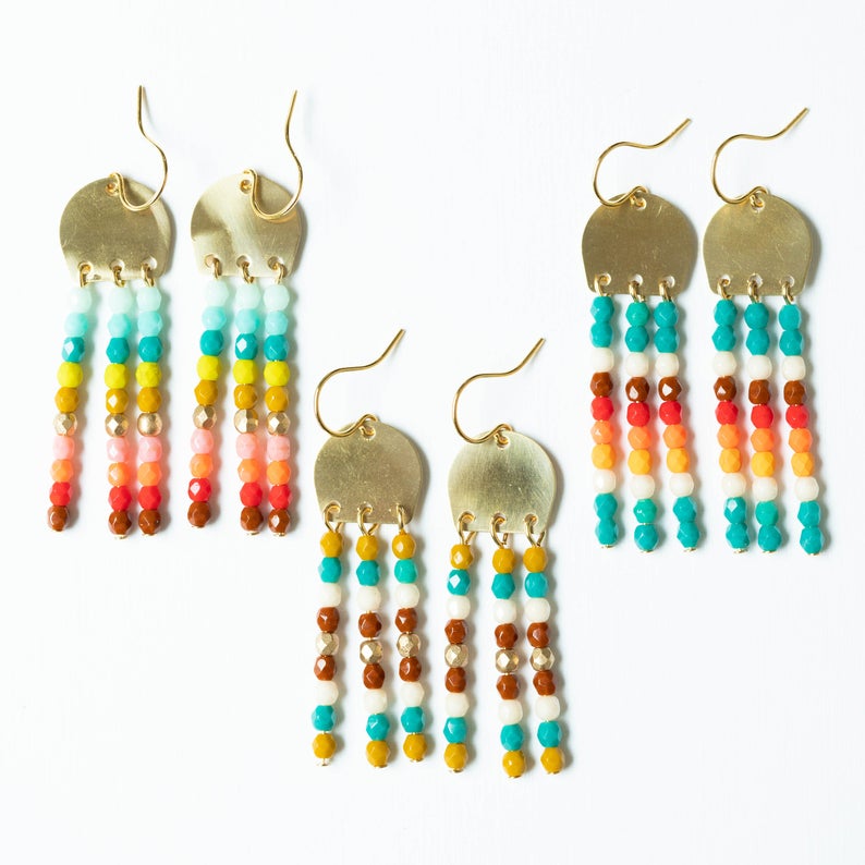 Southwest Fringe Bead Earrings