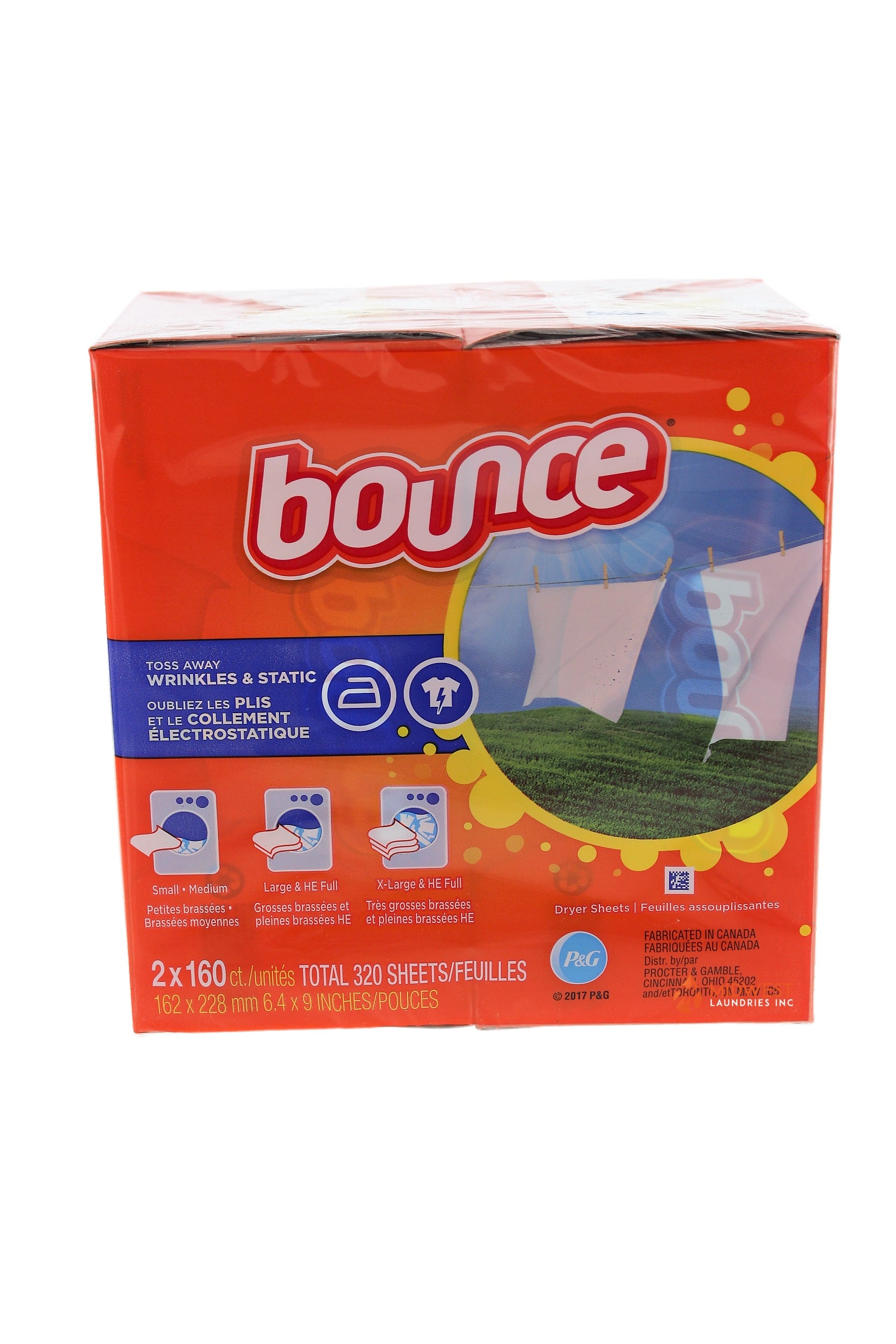 Bounce Sheets 320 Sheets Midwest Laundries Inc