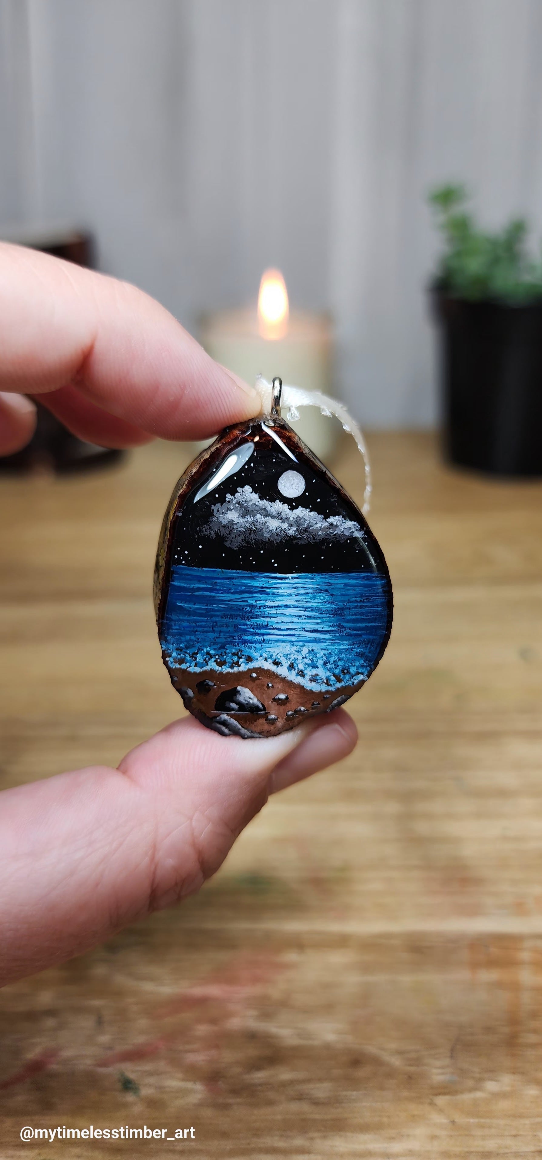 "Full Moon Shines Over the Tides"