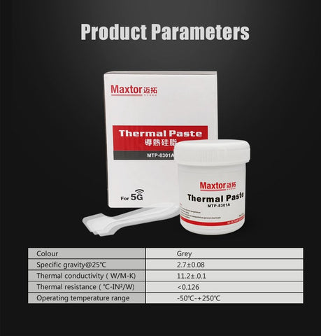 Pasta térmica Maxtor MTP-8301C, disipador térmico de 11,2 W/mk, PC, CPU,  GPU, PS4, ordenador, 5g, equipo MCU, ventilador, pasta de grasa - AliExpress