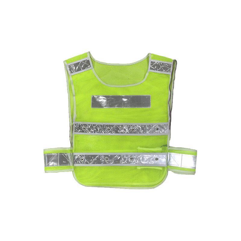 10 Pieces LED Reflective Vest On Duty Traffic Administration Road High Speed Patrol Night Protective Clothing LED Reflective Vest With Light