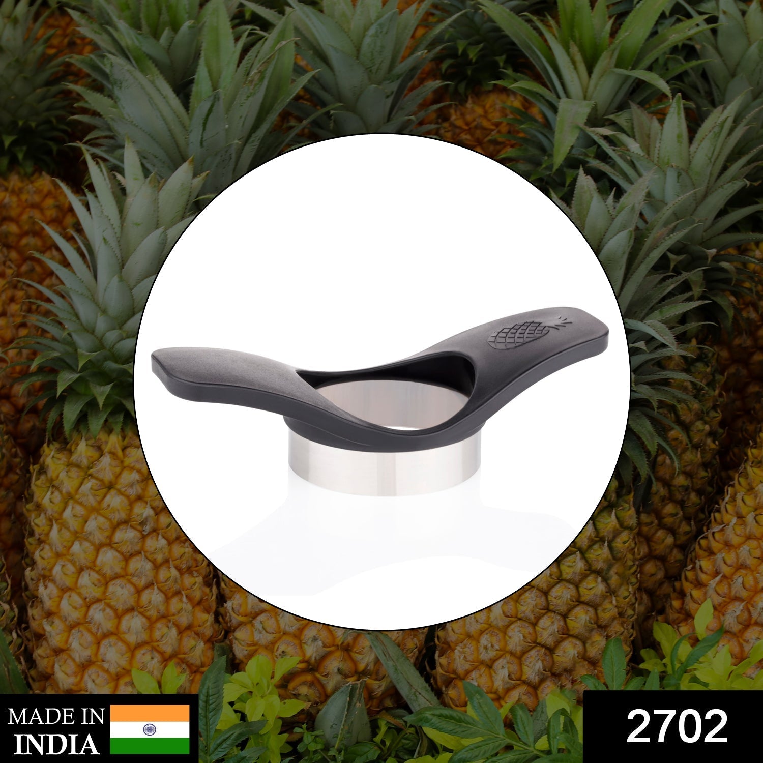 Pineapple Cutter used in all kinds of household and kitchen purposes for cutting pineapples into fine slices.