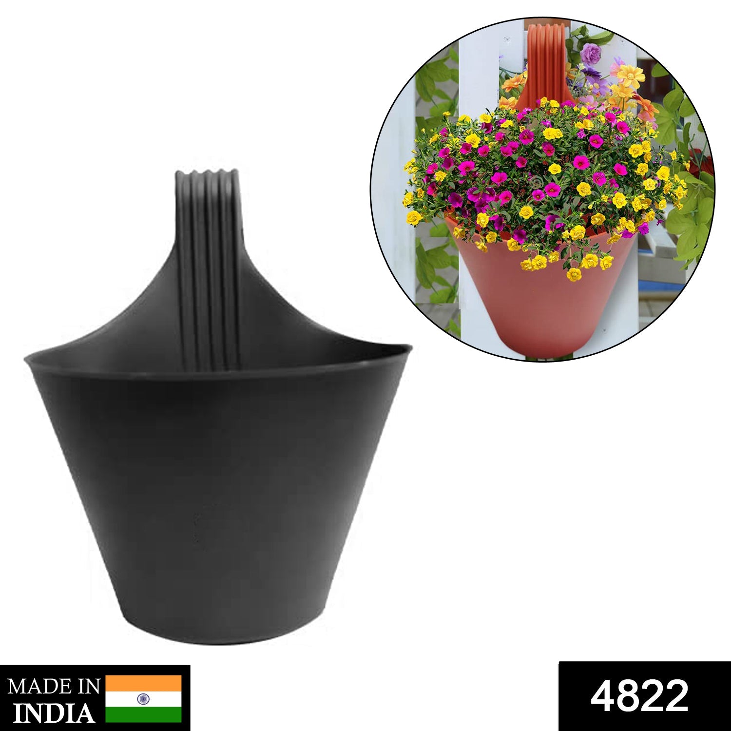Hanging Planter Pot used for storing and holding plants and flowers in it and this is widely used in in all kinds of gardening and household places etc.