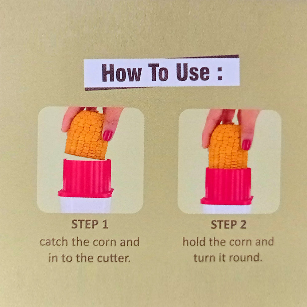 Multi Use Plastic Corn Stripper Cob Remover Bowl