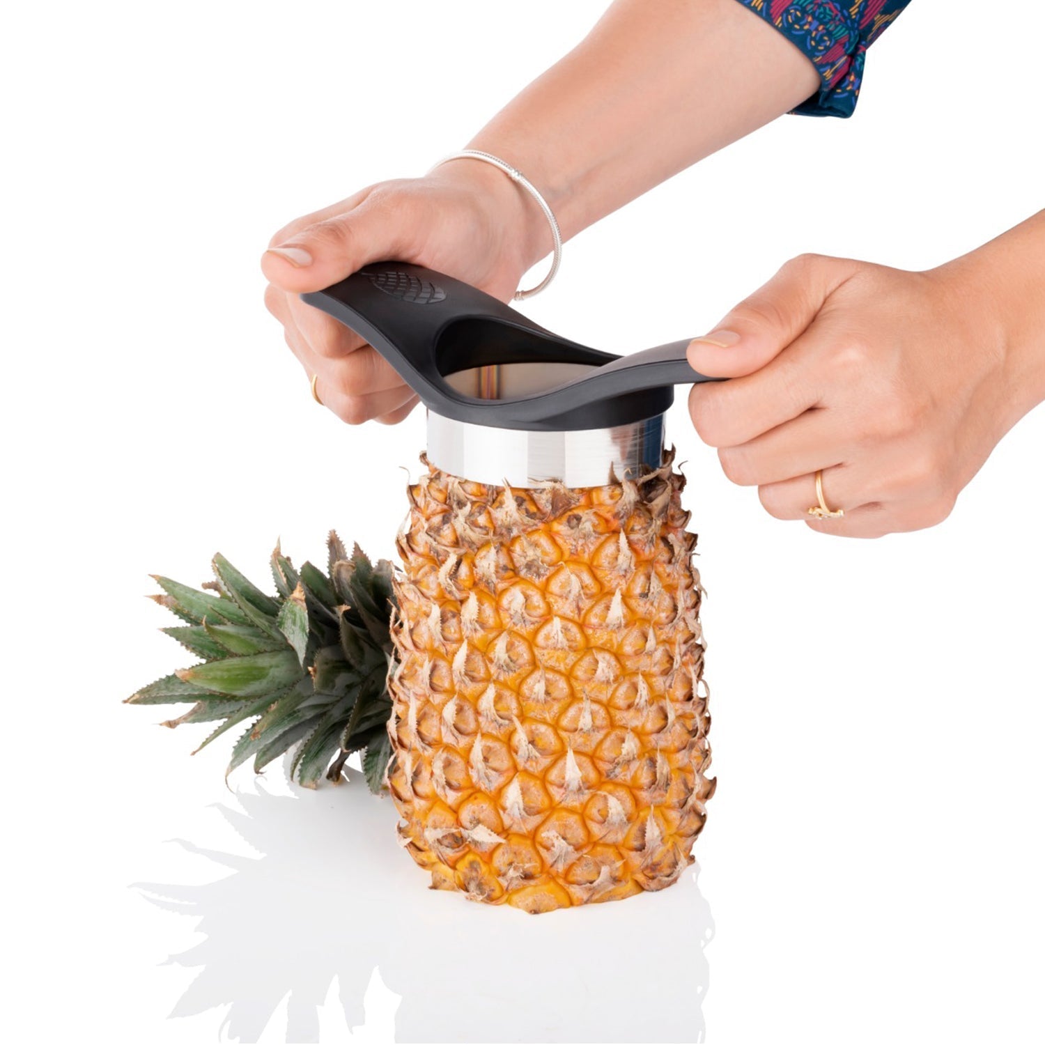 Pineapple Cutter used in all kinds of household and kitchen purposes for cutting pineapples into fine slices.