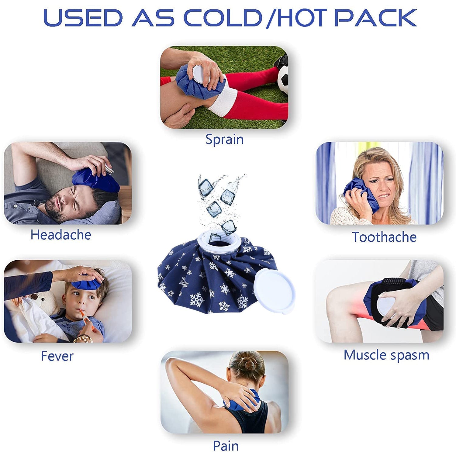 9Inch Pain Reliever Ice Bag Used To Overcome Joints Pain In Body.