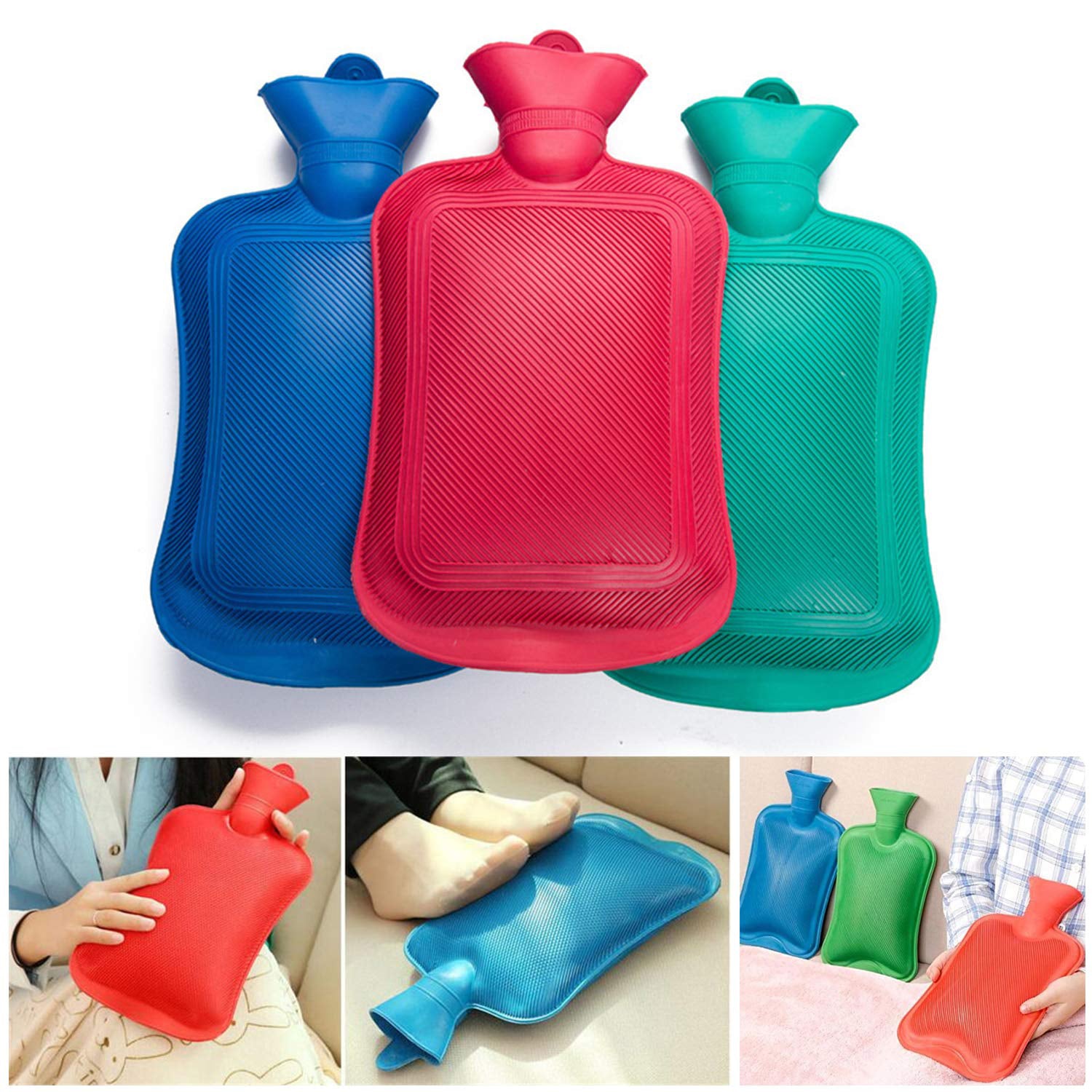 (Medium) Rubber Hot Water Heating Pad Bag for Pain Relief (750 ML)